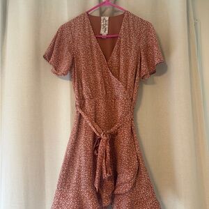 Sadie & Sage Rust Floral Mini Dress